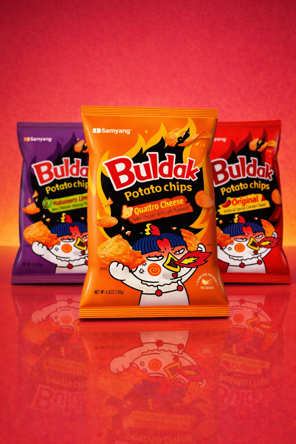 Samyang Buldak Potato Chips (55g)(versch. Sorten)